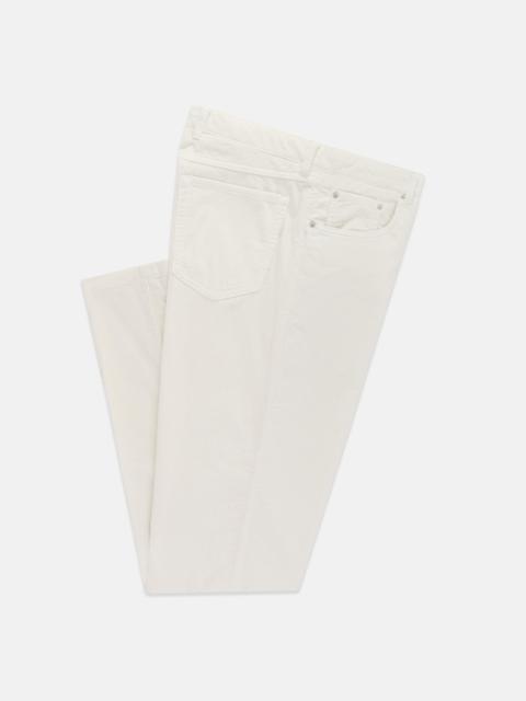 J. PRESS CREAM 5-POCKET 16-WALE CORDUROY PANT