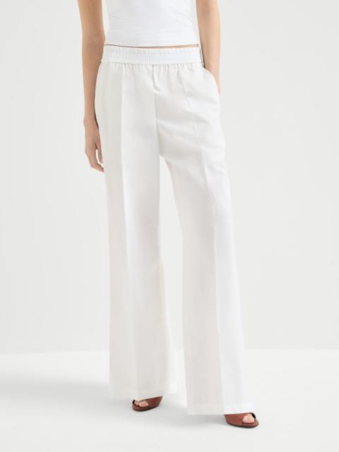 Brunello Cucinelli Techno cotton poplin loose track trousers