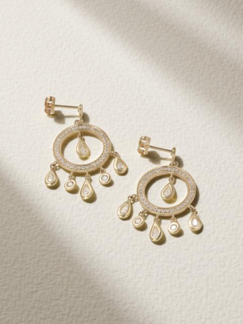 JACQUIE AICHE Dream Catcher 14-karat Gold Diamond Earrings