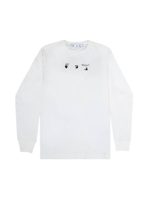 Off-White Marker Long-Sleeve Tee 'White/Blue'