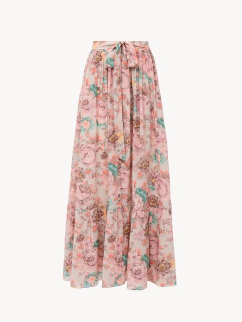 Chloé GATHERED MIDI SKIRT IN CRÊPE DE CHINE