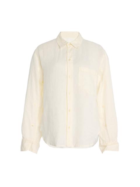 Citizens of Humanity Kayla Shrunken Linen Shirt ivory
