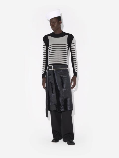 Jean Paul Gaultier THE FLOCKED DENIM KILT