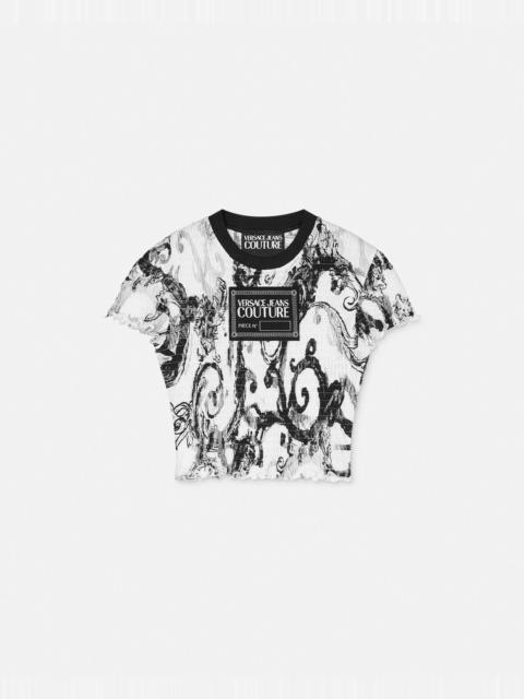 VERSACE JEANS COUTURE Watercolor Couture Crop Top