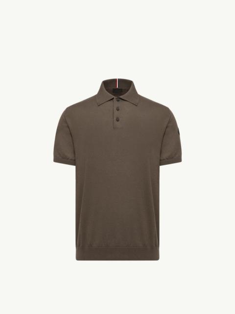 Moncler Logo Cotton Knit Polo