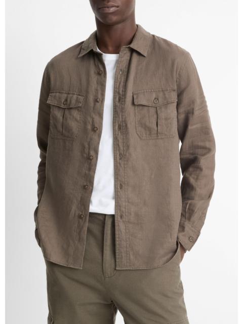 Vince Linen Utility Shirt
