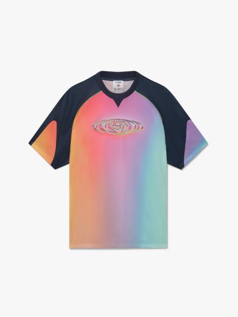 CASABLANCA Glass Gradient Short Sleeve Football Shirt