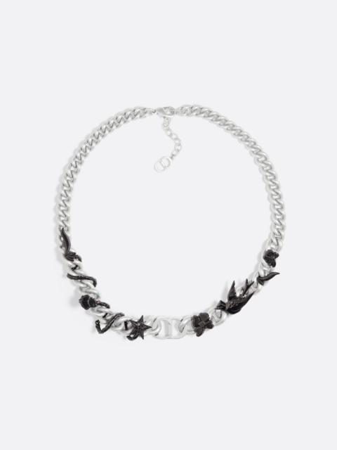 Dior Dior Black Star Chain Link Necklace
