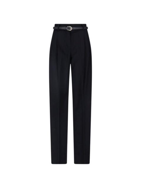 Max Mara belted pleated tailored trousers