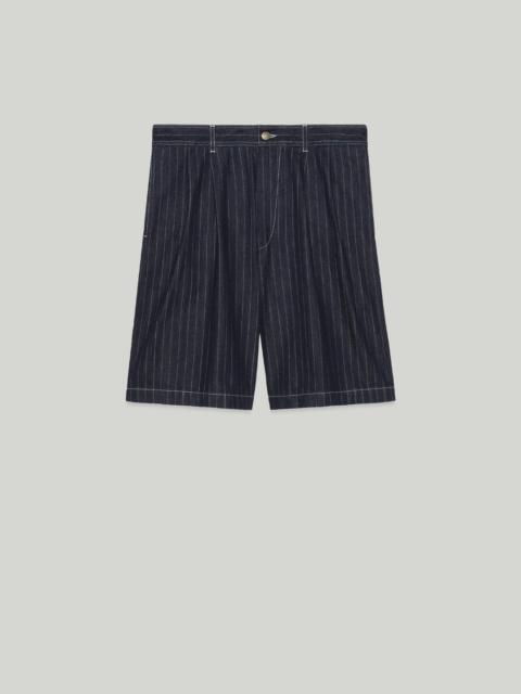 GUCCI Striped organic cotton bermuda short