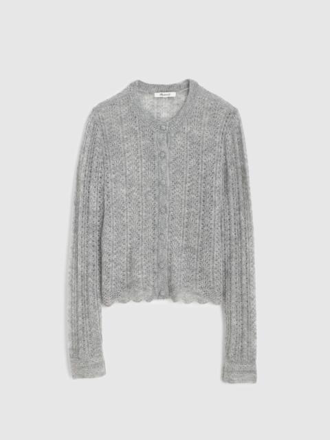 Madewell Pointelle-Stitch Cardigan in Alpaca Blend