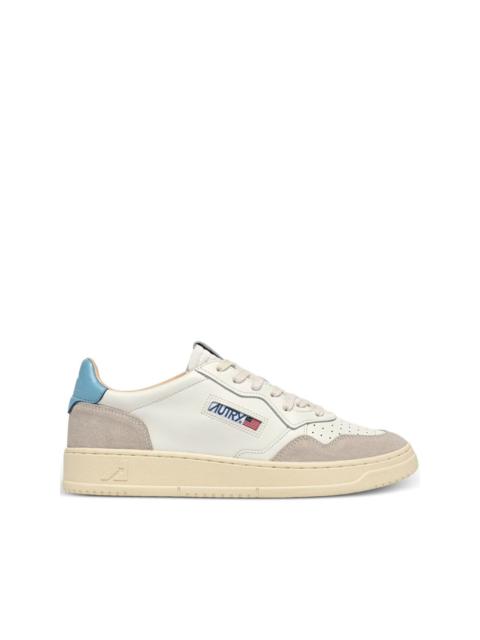 leather panelled sneakers