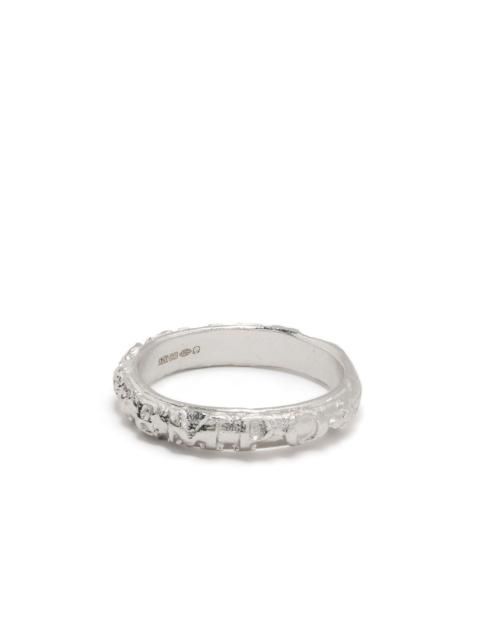 ALIGHIERI Amore embossed sterling-silver ring