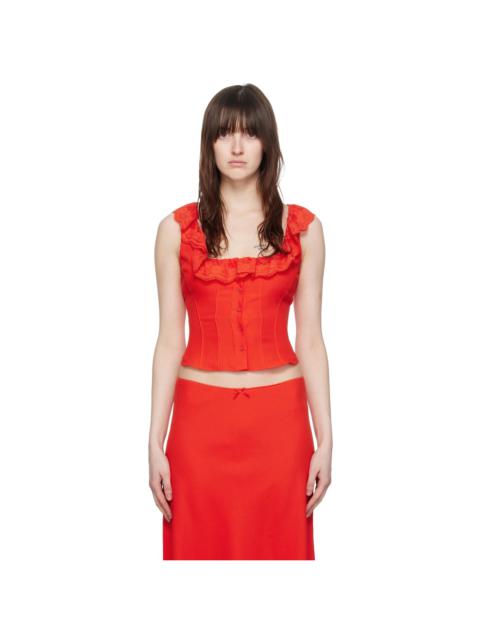 GUIZIO Red Paloma Tank Top