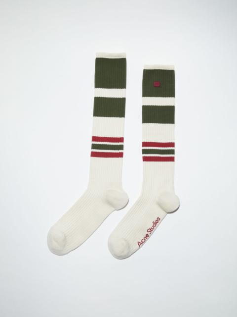 Acne Studios Striped socks - Dark khaki/multi