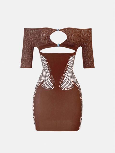 POSTER GIRL ARCHER DRESS OLD MONEY BROWN