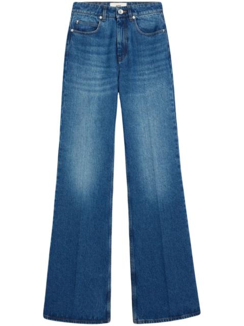 AMI Paris high-rise flared-leg jeans