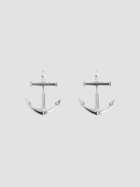 BALENCIAGA Men's Anchor Earrings - Silver