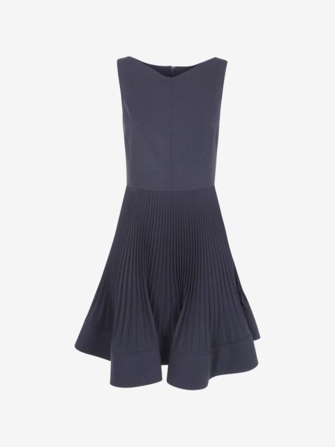 EMPORIO ARMANI pleated-skirt sleeveless mini dress