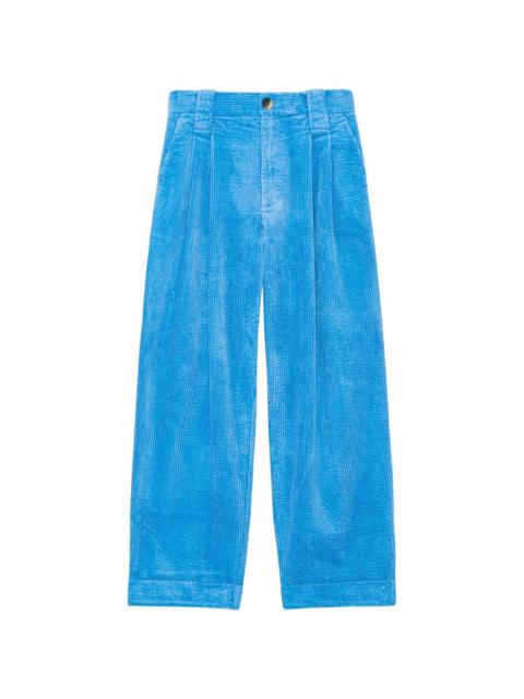 GANNI pleated corduroy trousers
