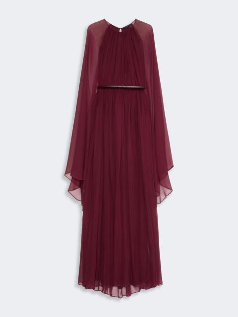Max Mara TAVERNA Silk chiffon dress - BORDEAUX