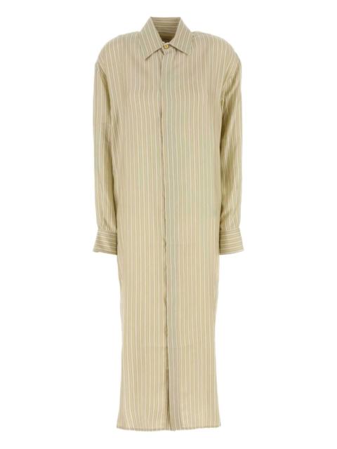 LE KASHA striped-silk shirt dress