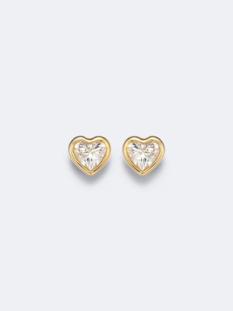 ANITA KO Heart 18kt gold earrings with diamonds