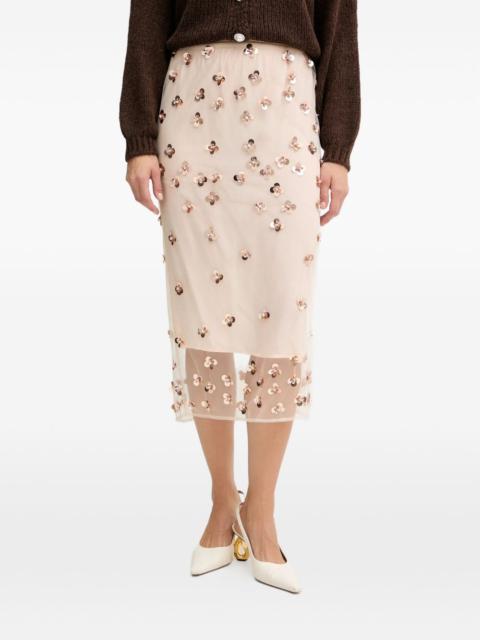 forte_forte embroidered-detail midi skirt