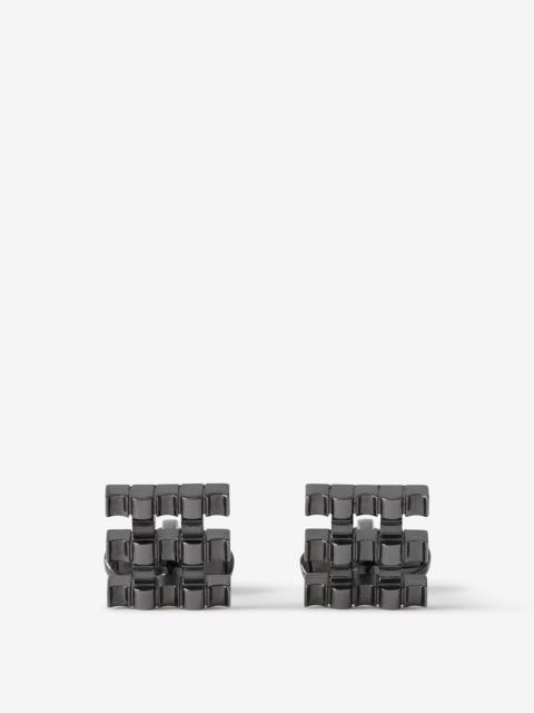 Burberry Check Ruthenium-plated Cufflinks