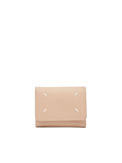 Four-Stitch tri-fold leather wallet