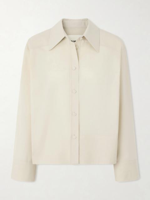 Jil Sander Cropped Wool-ripstop Shirt
