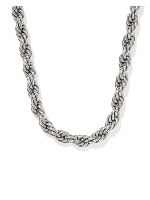 KENDRA SCOTT Noble Rope Link and Chain Necklace in Vintage Silver
