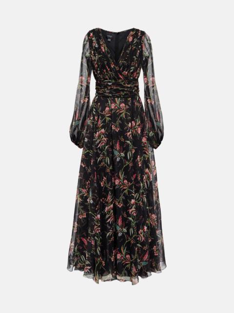 GIAMBATTISTA VALLI Floral silk georgette maxi dress