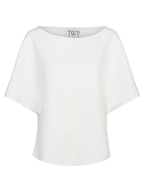 TWP Women's Simple Cotton-Linen T-Shirt - White