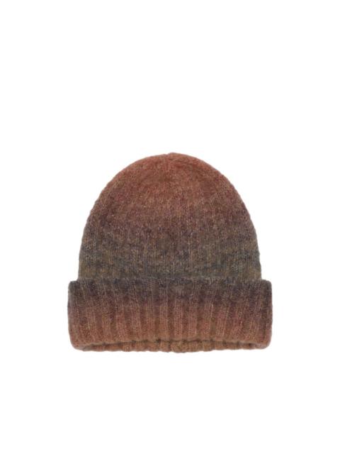 Palmes ribbed beanie hat