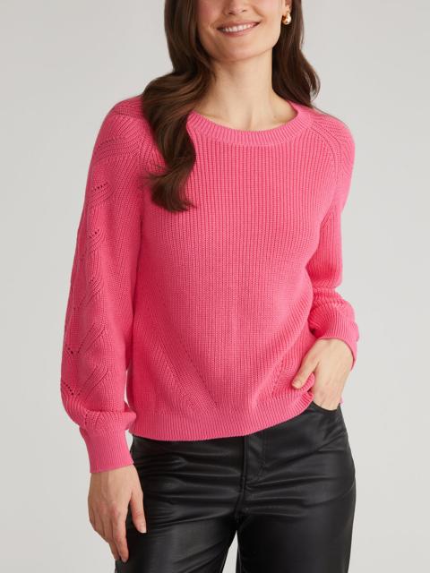 525 america Phoebe: Cotton Lace-Up Open Back Raglan Pullover