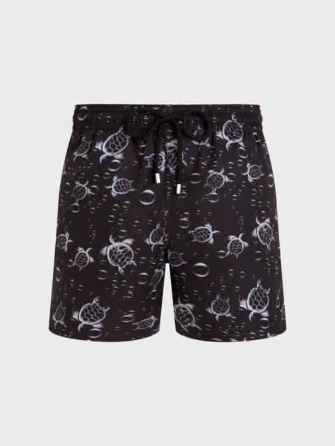 Vilebrequin MEN MICRO-PERFORATED ULTRA-LIGHT AND PACKABLE SWIM TRUNKS BUBBLE TURTLES 3D