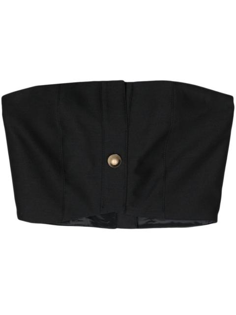 rokh Tube strapless cropped top