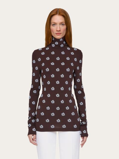 FERRAGAMO Embroidered turtleneck
