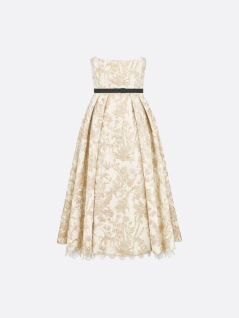 Dior Belted Mid-Length Bustier Dress