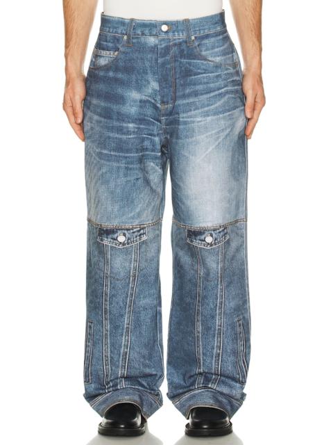 Andersson Bell Custom-Like Printed Denim Pants