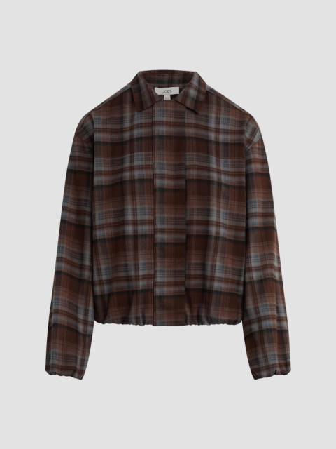 Joe's Jeans Women's The Bella Plaid Bomber Jacket - Brown Blue Plaid