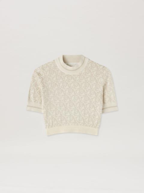 Monogram Jaquard Knit Top