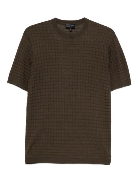 EMPORIO ARMANI textured round-neck sweater