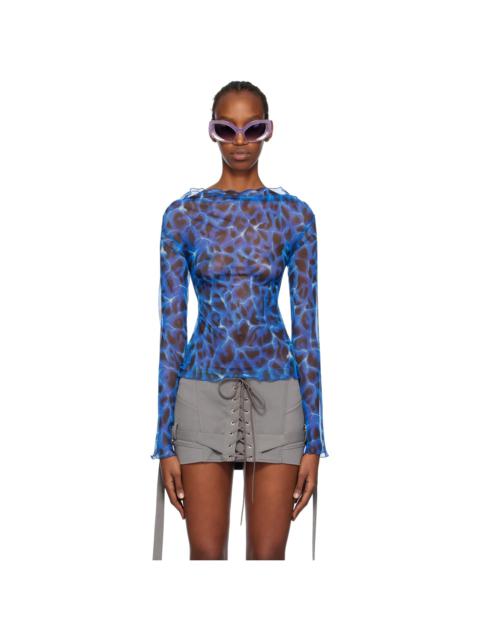 KNWLS Blue Clavicle Blouse