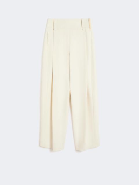 Sportmax OBLO Wide-fit stretch viscose trousers - IVORY