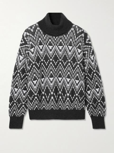 VARLEY Ida Fair Isle Knitted Turtleneck Sweater
