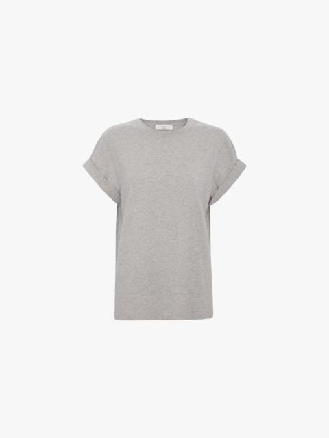 Victoria Beckham Tilly T-Shirt In Grey Marl