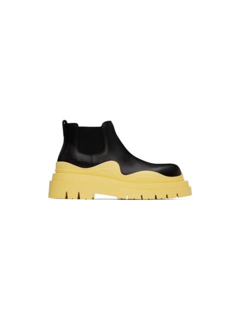 Black & Yellow Tire Chelsea Boots