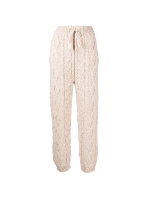 LOW CLASSIC cable-knit straight trousers